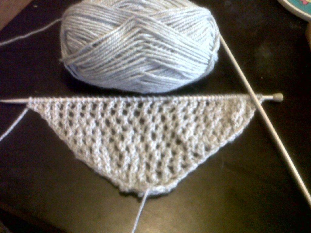 tricoter une echarpe au point de filet